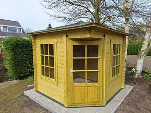 Van Kooten Tuin en Buitenleven Blokhut Jos 250x250 cm - Groen geïmpregneerd