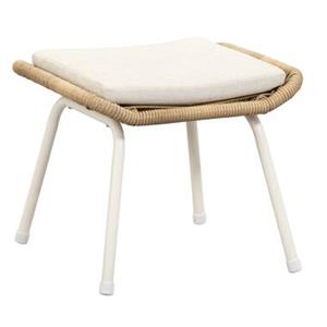 Leen Bakker Voetenbank Grand - wicker naturel - 38x47x42 cm