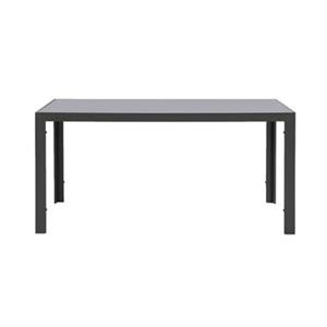 Leen Bakker Tuintafel Savoie - aluminium/glas antraciet - 75x160x90 cm