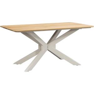 Leen Bakker Tuintafel Perpignan - zand/metaal - 75x160x90 cm