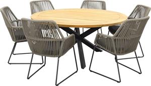 4 Seasons Outdoor Tuinset Ramblas Prado Teak-Anthracite 160 cm