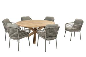 Taste by 4 Seasons Diningset Prado Jura 7-delig Teak Ø160 cm