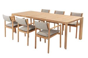 4 Seasons Outdoor Diningset Lucas Levi 7-delig Teak 240 x 100 cm