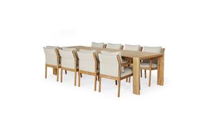 SUNS Diningset Erice Vittoria 9-delig Teak 300 x 100 cm