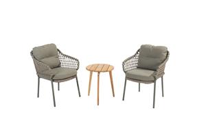 4 Seasons Outdoor Bistroset Zucca Jura 3-delig Teak Ø45 cm