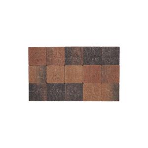 Cobo Garden Kassei - Beton - 'in-line' Getrommeld - Bruin/zwart - 15x15x6cm