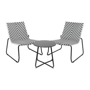 Xenos Tuinset Costa - zwart/wit - 3-delig