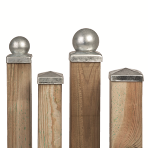 Tuindeco Paalornament Bol/plaat 9.1cm verzinkt