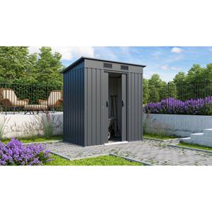 Pergart Tuinhuis Leipzig Ii 64 - Gegalvaniseerd Plaatstaal - Maat 64 - Antraciet Mat - 174x110x174cm