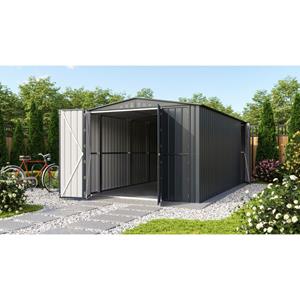 Globel Tuinhuis Parker 1015 Mgr - Plaatstaal - Antraciet - 303x459cm