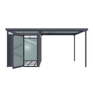 Pergart Tuinhuis Rheinfelden Met Metalen Overkapping 490x245x226cm