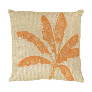 Xenos Kussen palmboom - beige/oranje - 43x43 cm