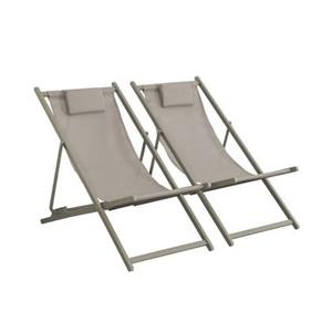 Sweeek  Opvouwbare tuinstoel met kussen (Set van 2)
