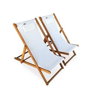 Sweeek  Set van twee textileen strandstoelen