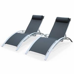 Sweeek  Set van 2 aluminium ligbedden