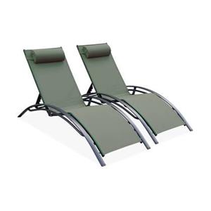 Sweeek  Set van 2 aluminium ligbedden