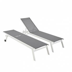 Sweeek  Set verrijdbare aluminium ligbedden
