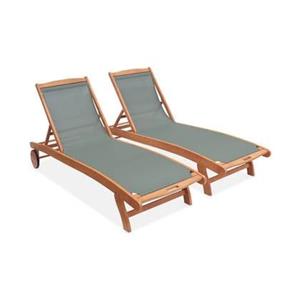 Sweeek  Set van 2 houten ligbedden