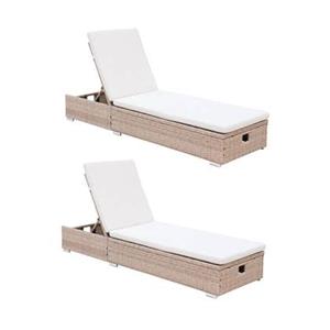Sweeek  Polyester geweven hars ligstoel, multi-positie (set van 2)