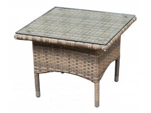 Gardentrail Bijzet tafel Riga - Cappuccino - Plat vlechtwerk