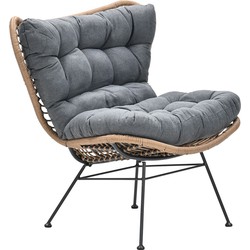 Garden Impressions Libelle relax fauteuil - natural rotan - mystic grey