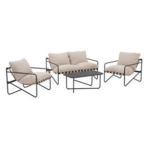 Sweeek  4-zits tuinmeubelset met metalen tafel