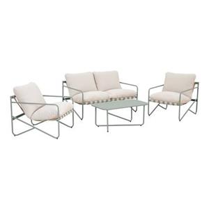 Sweeek  4-zits tuinmeubelset met metalen tafel