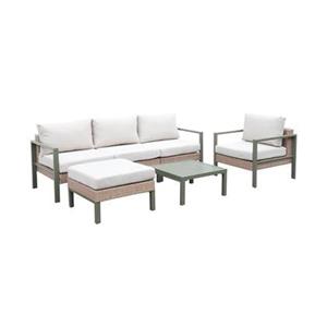 Sweeek  Loungeset, aluminium en wicker, 5-zits