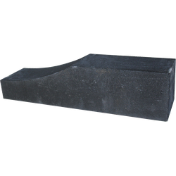 Gardenlux Palissade block wave 60x15x15 cm zwart prijs per stuk - 