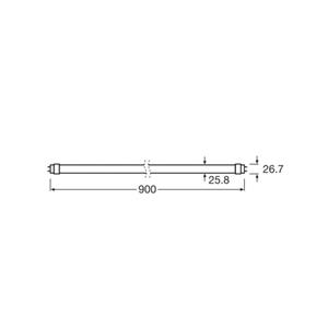 Osram LED planten lamp T8 10W buis Fluora 2.500K 90cm