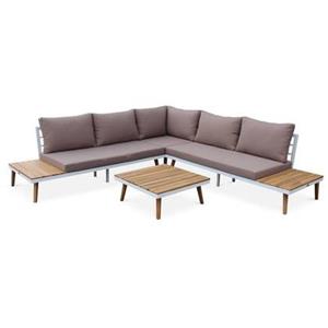 Sweeek  Houten hoek loungeset 5 plaatsen - Buenos Aires
