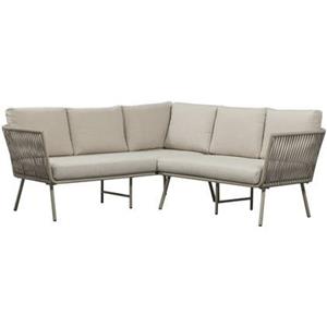 Woood Claunk Loungeset - Metaal - Zand|Taupe - 69x180x180