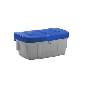 Eurokraft pro Universele - en strooigoedbak, zonder uitneemopening, 100 l, deksel blauw