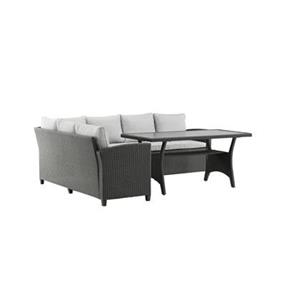 Fjôrd  Loungeset Zwart|Grijs - Brentwood