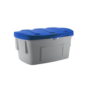 Eurokraft pro Universele - en strooigoedbak, zonder uitneemopening, 1000 l, deksel blauw