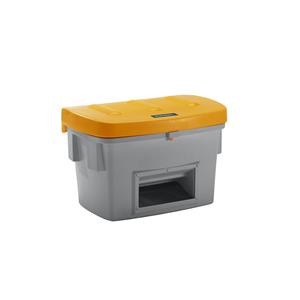 Eurokraft pro Universele - en strooigoedbak, met uitneemopening, 200 l, deksel oranje
