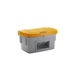 Eurokraft pro Universele - en strooigoedbak, met uitneemopening, 400 l, deksel oranje