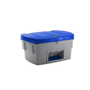 Eurokraft pro Universele - en strooigoedbak, met uitneemopening, 550 l, deksel blauw