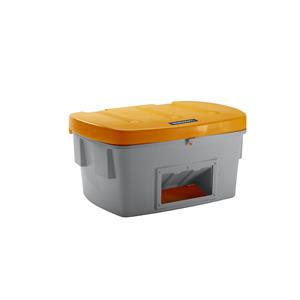 Eurokraft pro Universele - en strooigoedbak, met uitneemopening, 550 l, deksel oranje