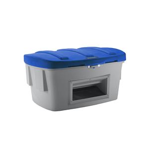 Eurokraft pro Universele - en strooigoedbak, met uitneemopening, 1000 l, deksel blauw