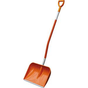 CEMO Glasvezelversterkte sneeuwschep met D-vormige handgreep, schep: b x h = 560 x 360 mm, oranje, VE = 10 stuks