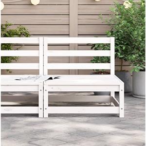 vidaXL Tuinbank zonder armleuningen 70x70x67 cm massief grenenhout wit