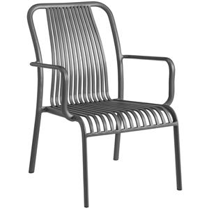 Vega Fauteuil Bevera; 60x69x83.5 cm (BxDxH); antraciet; 2 stuk / verpakking