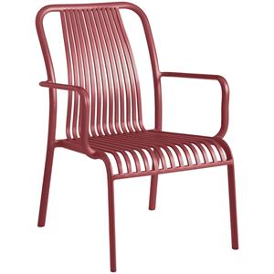 Vega Fauteuil Bevera; 60x69x83.5 cm (BxDxH); rood; 2 stuk / verpakking