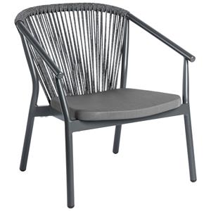 Vega Fauteuil Calvo; 71x75x78 cm (BxDxH); zitting antraciet, frame antraciet