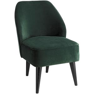 Vega Fauteuil Lasse fluweel; 54x60x82 cm (BxDxH); zitting dennengroen