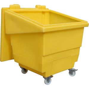 Opslagbak met wielen, inhoud 250 l, afsluitbaar, l x b x h = 875 x 875 x 1010 mm, vanaf 5 stuks