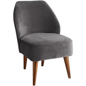 Vega Fauteuil Lasse fluweel; 54x60x82 cm (BxDxH); zitting taupe