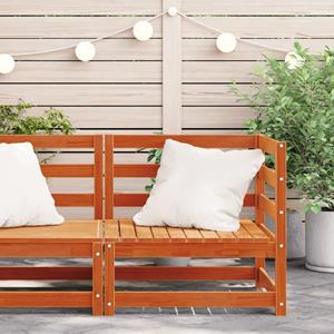 vidaXL Tuinhoekbank 2 st 70x70x67 cm massief grenenhout wasbruin