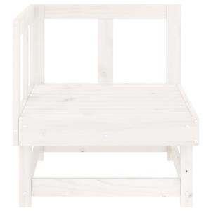 vidaXL Tuinhoekbank massief grenenhout wit
